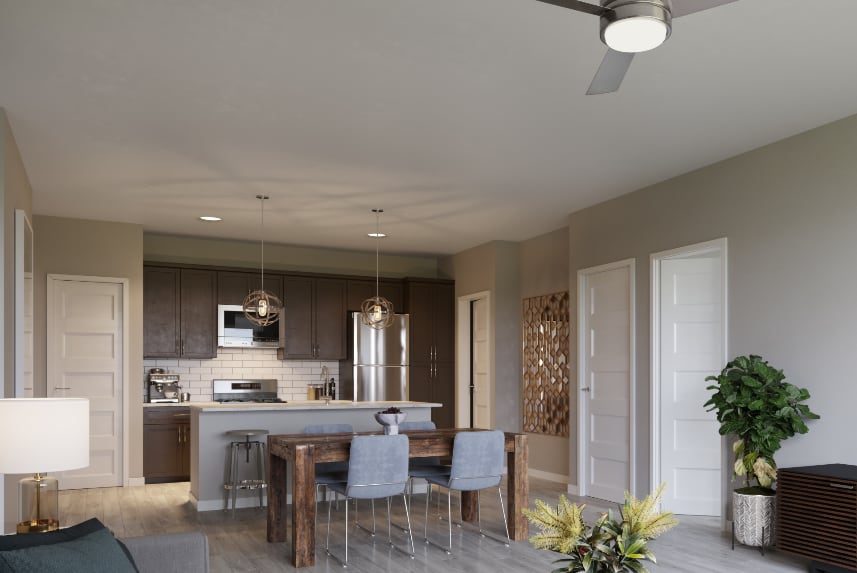 Sylvania apartment kitchen area